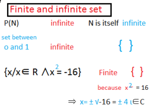 Finite set and infinite set