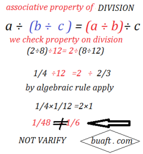 associative property of real number division