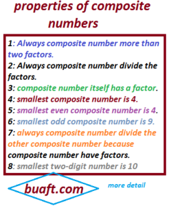 Composite and prime number factor properties