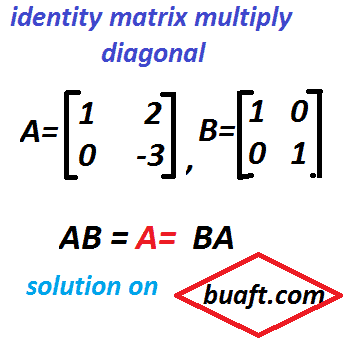 Identity matrix multiply diagonal