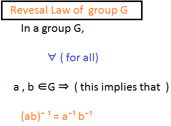 Reversal law of group