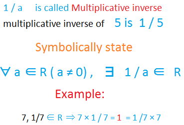 multiplicative inverse in set theory